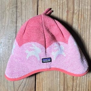 Patagonia Pink baby winter hat
